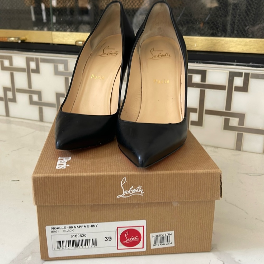 Piglet 100 Napa Shiny Christian LouBoutins